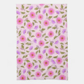 Pink Lavender Lacy Daisy  Geschirrtuch (Vertikal)