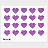 Pink Lavender Mod Herz-Aufkleber (Blatt)