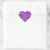 Pink Lavender Mod Herz-Aufkleber (Tasche)
