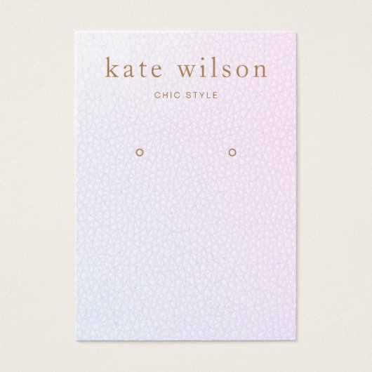 Pink Lavender Ombre Leather Earring Display Card (Vorderseite)