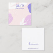 Pink Lavender Stud Earring Juwelier Display Quadratische Visitenkarte (Vorne/Hinten)