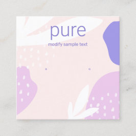 Pink Lavender Stud Earring Juwelier Display Quadratische Visitenkarte