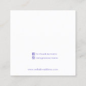 Pink Lavender Stud Earring Juwelier Display Quadratische Visitenkarte (Rückseite)