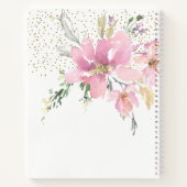 Pink Lavender Watercolor Blumendusche Gast Notizblock (Rückseite)