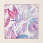 Pink, Lavender Watercolor Leaves  Schal<br><div class="desc">Pastel Pink,  blue ad lavender watercolor floral leaves.</div>