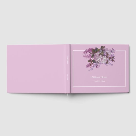 Pink Lavender Wedding Gästebuch (Voll)