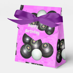 Pink Lawn Bowls Geburtstag, Gefallen Box Geschenkschachtel