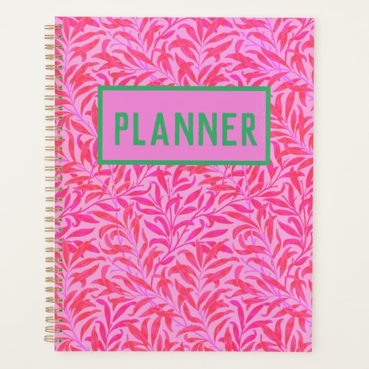 Pink Leaf Muster Planer (Vorderseite)