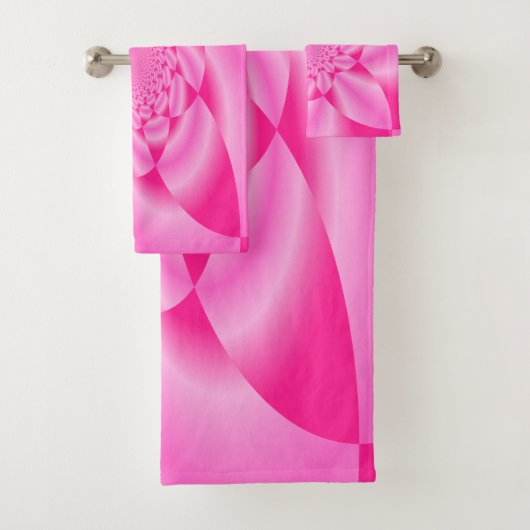 Pink Leaf Petal Badhandtuch Set (Insitu)