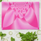 Pink Leaf Petal Geschirrtuch (Gefaltet)