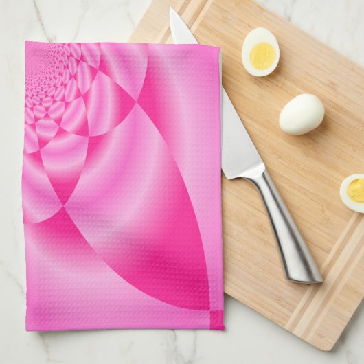 Pink Leaf Petal Geschirrtuch (Viertel Falte)