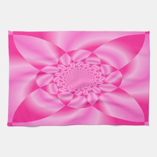 Pink Leaf Petal Geschirrtuch (Horizontal)