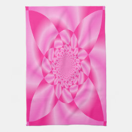 Pink Leaf Petal Geschirrtuch