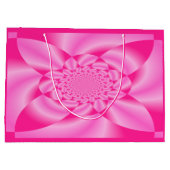Pink Leaf Petal Große Geschenktüte (Rückseite)