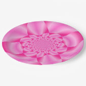 Pink Leaf Petal Pappteller (Schrägansicht)