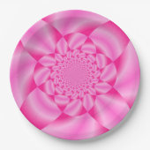 Pink Leaf Petal Pappteller (Vorderseite)