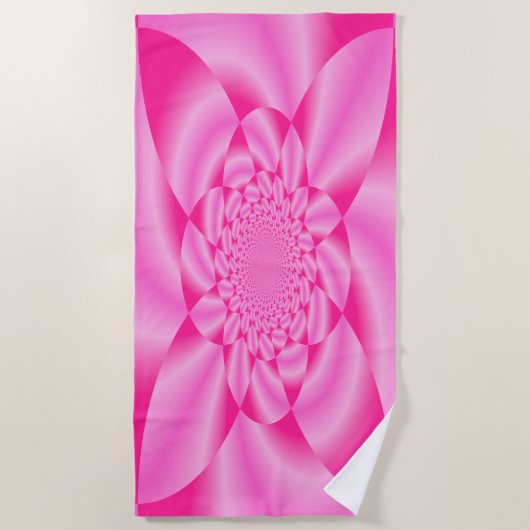 Pink Leaf Petal Strandtuch (Vorderseite)