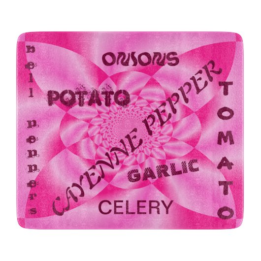 Pink Leaf Petal - Veggies Cutting Board Schneidebrett (Vorderseite)