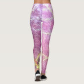 Pink Leaf Yoga Pants Leggings (Rückseite)