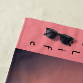 Pink lebe dein Leben mit Zest Strandtuch (Beispiel)