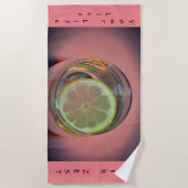 Pink lebe dein Leben mit Zest Strandtuch (Vorderseite)