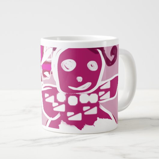 Pink-Lebkuchen Jumbo-Tasse (Vorderseite Rechts)