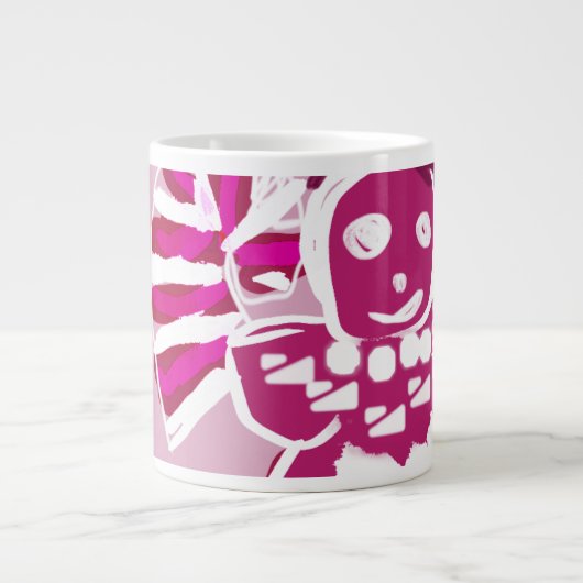 Pink-Lebkuchen Jumbo-Tasse (Vorderseite)