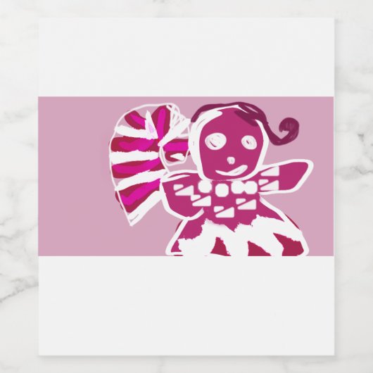 Pink-Lebkuchen Weinetikett (Einzelnes Label)