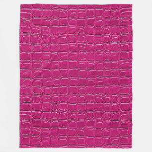 Pink-Leder-Effekt Fleecedecke
