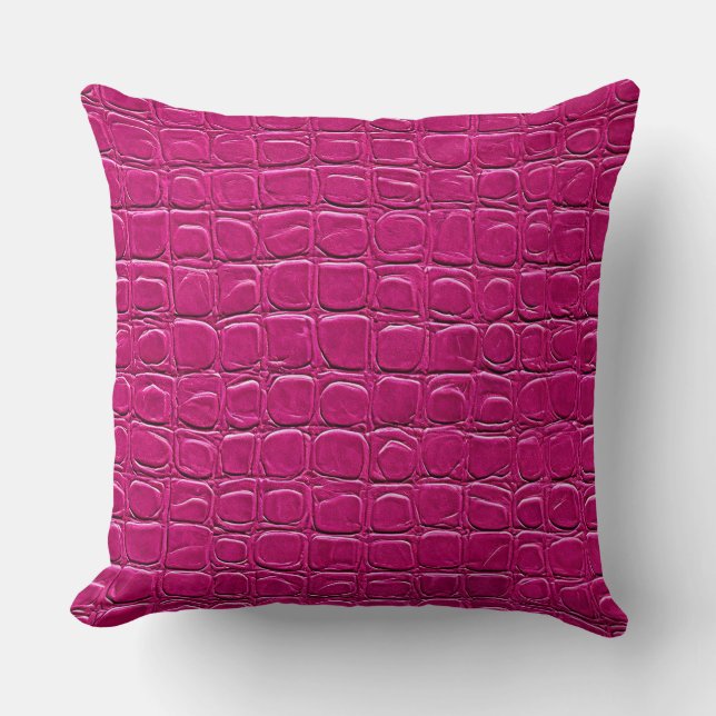 Pink-Leder-Effekt Kissen (Vorderseite)