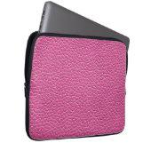 Pink-Leder-Effekt Laptopschutzhülle (Vorne Rechts)