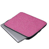 Pink-Leder-Effekt Laptopschutzhülle (Vorne Knopf)