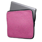 Pink-Leder-Effekt Laptopschutzhülle (Vorderseite Links)