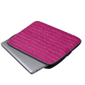 Pink-Leder-Effekt Laptopschutzhülle (Vorne Knopf)