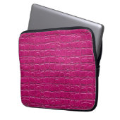 Pink-Leder-Effekt Laptopschutzhülle (Vorderseite Links)