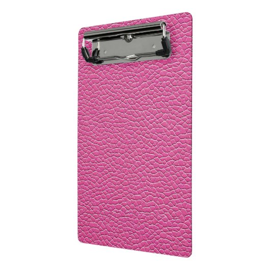 Pink-Leder-Effekt Mini Klemmbrett (Gewinkelt2)