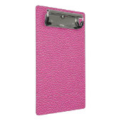 Pink-Leder-Effekt Mini Klemmbrett (Schrägansicht)