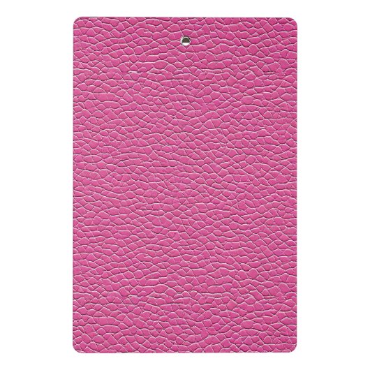 Pink-Leder-Effekt Mini Klemmbrett (Rückseite)