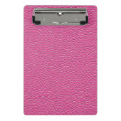 Pink-Leder-Effekt Mini Klemmbrett (Vorderseite)