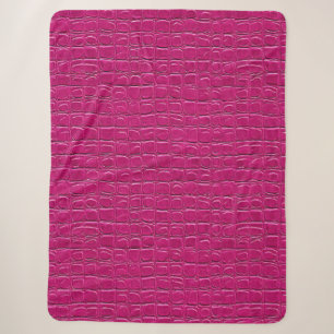 Pink-Leder-Effekt Sherpadecke