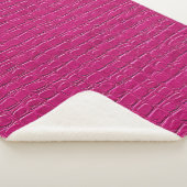 Pink-Leder-Effekt Sherpadecke (3/4)