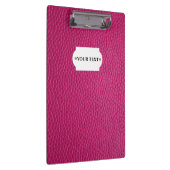 Pink-Leder-Zwischenwand Klemmbrett (Rechts)