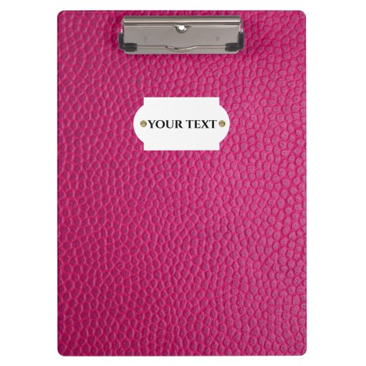 Pink-Leder-Zwischenwand Klemmbrett (Vorderseite)