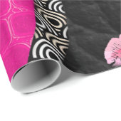 Pink-lederne Lippen Geschenkpapier (Rolleneckpunkt)