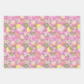 Pink Lemon Birthday Wrapping Sheets Geschenkpapier Set (Vorderseite)
