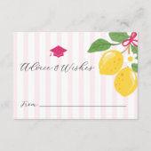 Pink Lemon Citrus Advice Graduation Begleitkarte (Vorderseite)