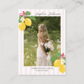 Pink Lemon Citrus Graduation College Fund Begleitkarte (Rückseite)