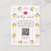 Pink Lemon Citrus Graduation College Fund Begleitkarte (Vorderseite)