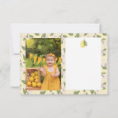 Pink Lemon Danke, dass du Karte mit Citrus Border (Rückseite)