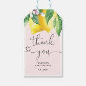 Pink Lemon Danke, Tag Geschenkanhänger (Vorderseite)